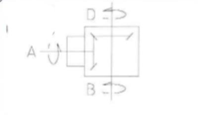 Plan de boitier réducteur de tapis épandeur avec rotation Droite 22CV