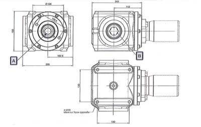 Plan de boitier réducteur tapis d'épandeur 75 CV